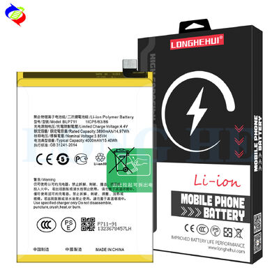 RECHARGABLE 4000mAh 3.85V Li-polymer Battery BLP711 for OPPO A1K Realme C2 Replacement