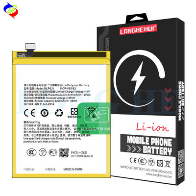 3200mAh Rechargeable Li-ion Polymer Battery BLP631 for Oppo F3/F5/F7/A73/A77 Mobile Phone