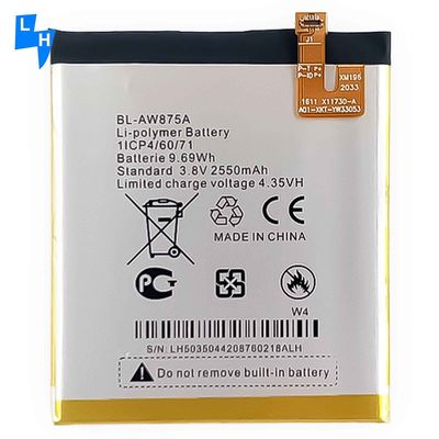 White BL-AW875A Polymer Lithium Battery for Tecno W4 2630mAh 4.35V Mobile Phone Stock