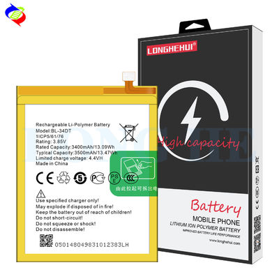 BL-34DT 3.85V 3500mAh Rechargeable Battery for Tecno Phantom 9 CC9 AB7 Camon 12 Pro