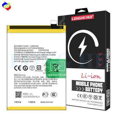 Battery BLP851 for OPPO A74 4G F19 A95 2020 A95 4G Reno 6 Lite CPH2365 5000mAh Capacity