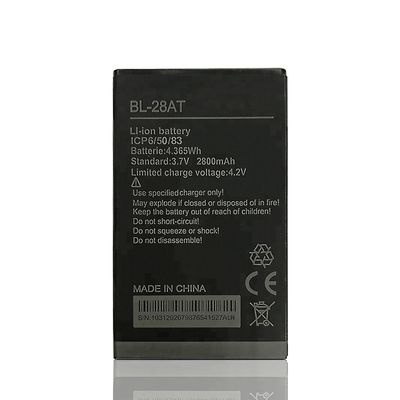 Black BL-28AT 2800mAh Y2 Y3 Mobile Phone Battery for Tecno Camon Y3 Plus Battery