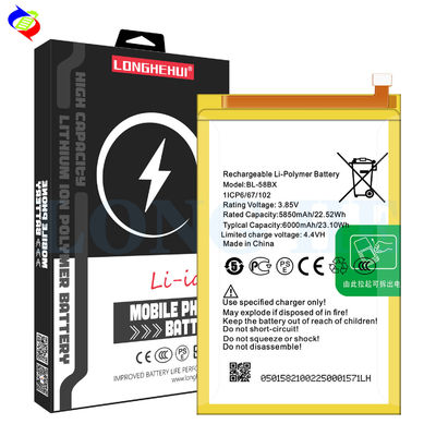 6000mAh BL-58BX X680 Battery for Infinix Hot 9 Play Mobile Device in white Finish