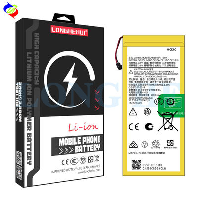MOQ White Polymer Battery for Motorola G5S G5S Plus G6 HG30 3000mAh Customizable
