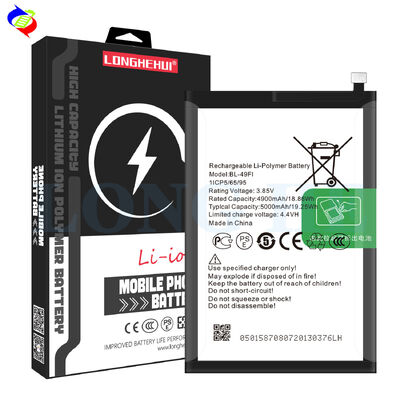 BL-49FI 5000mAh Li-ion Cell Phone Battery for itel P36 P37 Silver Stock OEM