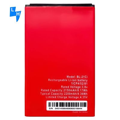 Black 2200mAh Capacity BL-21Ci OEM Li-ion Mobile Phone Battery for itel A33 Batteries