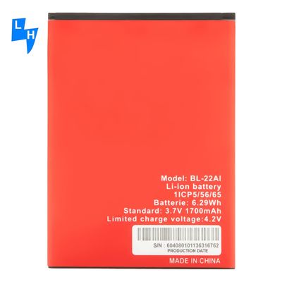 Double IC Protection BL-22AI 1700mAh OEM li-ion mobile phone battery for itel batteries
