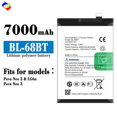 RECHARGABLE Replacement Battery For Tecno Pova Neo2/LG6n BL-68BT phone batteries 7000mAh
