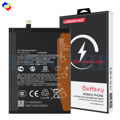 Black Rechargeable Lithium-ion Polymer Battery BN61 for MI POCO X3 8GB RAM 6000mAh 3.87V