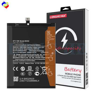 Note 9 Pro/Note 9S Mobile Phone Batteries BN52 Original Replacement Rechargeable Cells