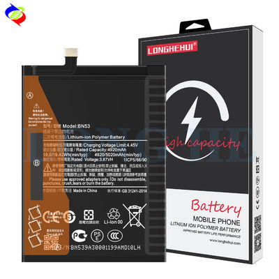 1 1 ori Lithium-ion Polymer Battery BN53 for Xiaomi Redmi Note 9 Pro Max 5020mAh 3.87V