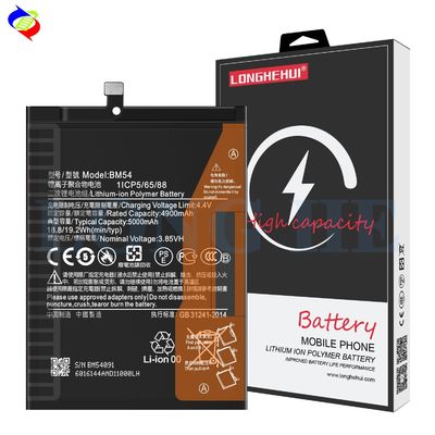 Redmi Note 9 5G Battery BM54 5000mAh for BM54 Mobile Phone Rechargeable Batteries