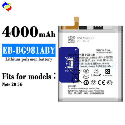 High Capacity 4000 mAh EB-BG981ABY Battery for Samsung Galaxy Note 20 5G Mobile Phone