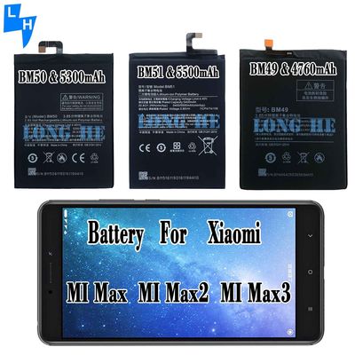 BM49 BM50 BM51 Rechargeable Battery for Xiaomi Max Max2 Max3 Black and Compatible