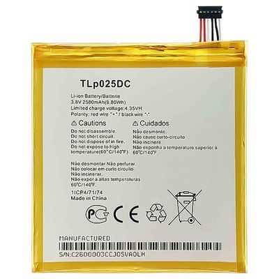 Mobile Battery TLP025DC For alcatel OneTouch pixi 4 6.0 OT8050D Original Rechargeable