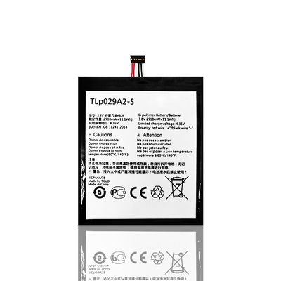 White Color TLP029A2 3.8V 2910mAh Lithium Polymer Tab Battery for Replaceable Charging