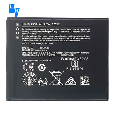 High Capacity 2500mAh Lithium Battery for NOKIA1 HE365 Mobile Phone System Model