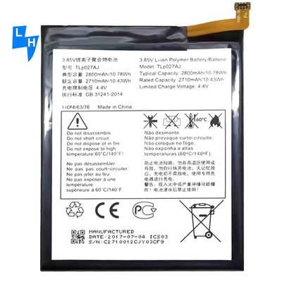 3.85V 2500Mah Rechargeable Battery For Alcatel Tlp027Aj Phone Black High Capacity