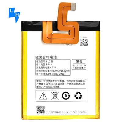 4000mAh Capacity BL226 3.8V Lithium Polymer Cell for Lenovo S860 Replaceable Battery