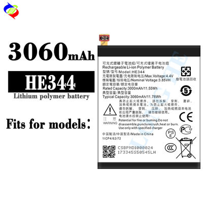 3060mAh HE344 For Nokia Smart Phone Rechargeable Lithium Polymer Mobile Phone Battery