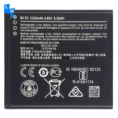 Mobile Phone Black 2150mAh BV-5V Battery for Nokia 1 TA-1047 Durable and Long-Lasting