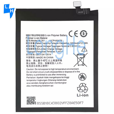3200mAh BL301 For Lenovo K6 Enjoy L38082 Lithium Polymer Double IC Protection Battery