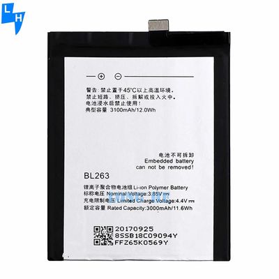 BL263 3.85V 3100mAh Rechargeable Battery for Lenovo ZUK Z2 Pro Guaranteed Performance