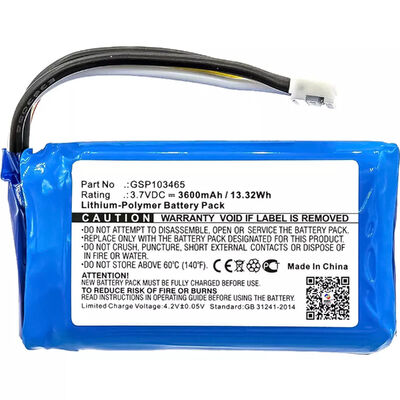 Li-polymer Battery Replacement for JBL-Link 10 3.7V 3600mah For MP3 / MP4 Player