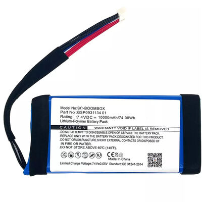 Powerful Replacement Li-polymer GSP0931134 01 Speaker Battery for JBL-BoomBox 7.4V 10000mAh
