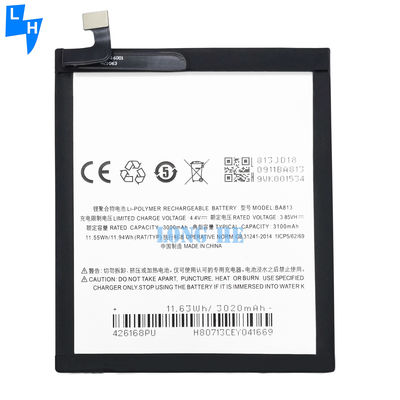 3100mAh Rechargeable Batteries for Meizu V8 Pro OEM BA813 Cell Phone Version Battery