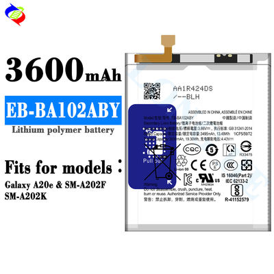 3600mAh Lithium polymer battery EB-BA102ABY for samsung Galaxy A20e SM-A202F SM-A202K phone battery